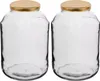 Two empty glass jars with gold lids are shown against a white background. Produktbild-Vorschau