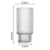 4er Set Geriffelte Trinkgläser 320ml inkl. Glashalme und Produktbild-Vorschau 3