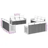 The Living Store 12-tlg. Garten-Sofagarnitur mit Kissen Produktbild-Vorschau 4
