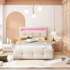 Letto imbottito 90 x 200 cm con illuminazione a LED, 2 Anteprima dell’immagine prodotto 11