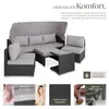 tectake® Aluminium Rattan Lounge San Marino wetterfest und Produktbild-Vorschau 4