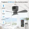 XL kempingový ventilátor s priemerom 45 cm a osvetlením, Náhľad obrázku produktu 2