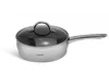 A stainless steel saucepan with a glass lid is shown against a white background. Produktbild-Vorschau