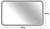 LED Badezimmerspiegel 70x90 cm mit schwarzem Produktbild-Vorschau 2