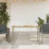 vidaXL Gartentisch mit Akazienholz-Platte Grau 115x54x74cm Produktbild-Vorschau 3