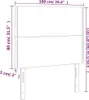 Kopfteile 2 Stk. Dunkelgrau 100x5x78/88 cm Stoff Produktbild-Vorschau 8