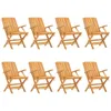 Gartenstühle 8 Stk. Klappbar 61x67x90 cm Massivholz Teak Produktbild-Vorschau 1