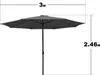 EINFEBEN 3m Sonnenschirm mit LED Solar Marktschirm mit Produktbild-Vorschau 2