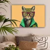 MuchoWow® - Leinwandbilder - Tiere - Katze - Brille - Produktbild-Vorschau 2
