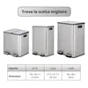 Vidacharmy Cestino per rifiuti in acciaio inox 2×20L con Anteprima dell’immagine prodotto 3