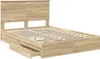 Aufbewahrungsbett Sonoma-Eiche 150 x 200 cm Holzwerkstoff Produktbild-Vorschau 5
