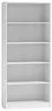 Bibliothèque étroite RAUNO – 80 cm, blanc Voir les images du produit 11
