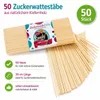 50 Zuckerwattestäbe 30 cm aus Kiefernholz 4 x 4 mm Produktbild-Vorschau 2