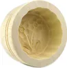 Butterform rund 60 g, aus Ahornholz, 8 cm, Motiv Blume D Produktbild-Vorschau 2