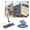 Collage of images showing a mop and its features, including different floor types and cleaning demonstrations. Anteprima dell’immagine prodotto