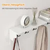 COSTWAY Wandhaken mit Ablage, 80 cm Holz-Garderobe mit 6 Produktbild-Vorschau 4