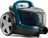 A teal and black bagless vacuum cleaner is shown from a side-angle. Podgląd zdjęcia produktu