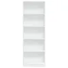 vidaXL Bücherregal Weiß 60 x 24 x 176 cm Holzwerkstoff Produktbild-Vorschau 4