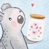 Mr. & Mrs. Panda Kaffeedose Kirschlüten Meer - Weiß - Produktbild-Vorschau 2