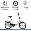 Zündapp ZF40 20 Zoll Klapprad Klappfahrrad Faltrad StVZO Produktbild-Vorschau 3