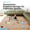 BabybeFun Krabbelmatte Baby - kuschelig weich - 3cm Dicker Produktbild-Vorschau 3