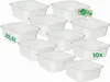 Novaliv 10x Spülschüssel eckig 10,5L, 34x34 cm, Weiß, Produktbild-Vorschau 4