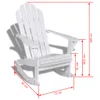vidaXL Sedia a dondolo da giardino in legno bianco Anteprima dell’immagine prodotto 13