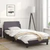 Bettgestell mit Kopfteil Grau 80x200 cm Kunstleder 373081 Produktbild-Vorschau 3