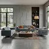 BEAUTYSOFA | 3-Sitzer Sofa VENEZIA Samtstoff Dunkelgrau – Produktbild-Vorschau 3