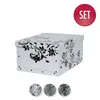 Set: 3 x Deko Karton "Barock Blumen" in Schwarz, Weiß und Produktbild-Vorschau 2