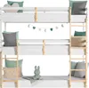 Homestyle4u Etagenbett 90x200 cm Hochbett Dreifachbett Weiß Produktbild-Vorschau 5