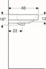 Geberit Smyle Waschbecken 90x48x16,5 cm Weiß Produktbild-Vorschau 2