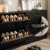 VOWNER Schuhschrank mit 2 Klappen, Schuhregal Schmal, 80 x Produktbild-Vorschau 6