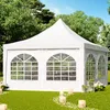 Gazebo a pagoda 4x4 m TOOLPORT facile e veloce da montare Anteprima dell’immagine prodotto 2