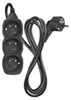 Prodlužovací kabel 2 m / 3 zásuvky / černý / PVC / 1 mm2 Anteprima dell’immagine prodotto