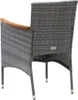 vidaXL Garten-Essstühle 4 Stk. Poly Rattan Grau Produktbild-Vorschau 4