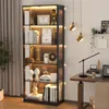 VOWNER Glasvitrine mit 3-Farben-LED - Automatische Produktbild-Vorschau 1