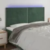 LED Kopfteil Dunkelgrün 200x5x118/128 cm Samt Produktbild-Vorschau 2