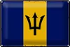 Blechschild Flagge Barbados 30x20cm Retro Flag of Barbados Produktbild-Vorschau 1