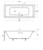 ECOLAM Badewanne Wanne Rechteck Quadro Design Acryl weiß Produktbild-Vorschau 4