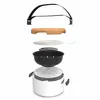 An exploded view of a table grill, showing all its components. Produktbild-Vorschau