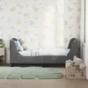 Kinderbettgestell mit Kopfteil Dunkelgrau 70 x 140 cm Samt Produktbild-Vorschau 3