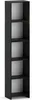 MRBLS Bücherregal Schwarz 40x189x30 cm – Standregal mit 5 Produktbild-Vorschau 8
