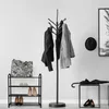 An entryway with a coat rack, shoe rack, and bench. Produktbild-Vorschau