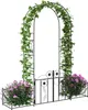 Łuk ogrodowy z zamkiem vidaXL, czarny, 203 x 50 x 218 cm Podgląd zdjęcia produktu 2