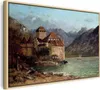 Italienischer Leinwand Leinwandbild - Chillon Castle 60x40 Produktbild-Vorschau 1