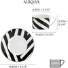 Zestaw porcelanowych filiżanek do herbaty i spodków Mikasa Podgląd zdjęcia produktu 2