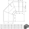 Ø 150 mm Ofenrohr Bogen 90° - gussgrau Produktbild-Vorschau 2