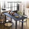 A modern dining room or office space with a black adjustable height desk and chairs. Anteprima dell’immagine prodotto