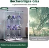 Szklana gablota, 3 półki, szklana szafka na cokole, gablota Podgląd zdjęcia produktu 5